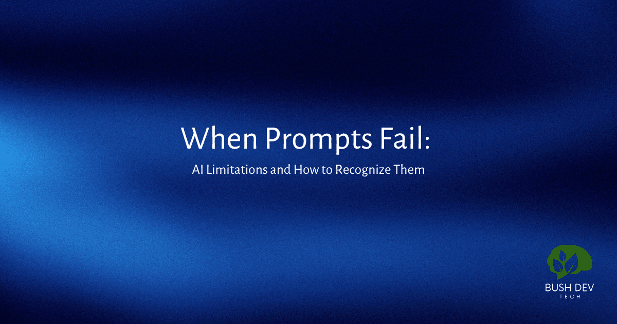 When Prompts Fail: AI Limitations and How to Recognize Them
