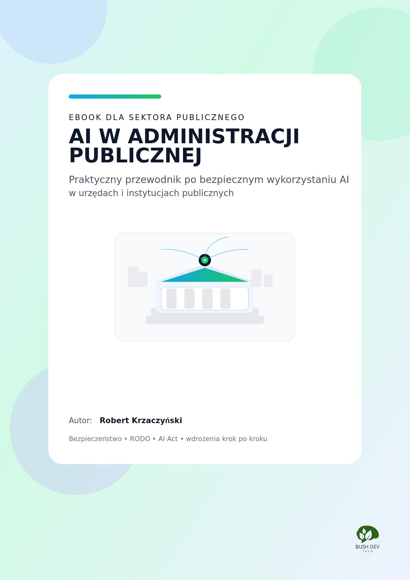 Okładka ebooka AI w Administracji Publicznej: Praktyczny Przewodnik